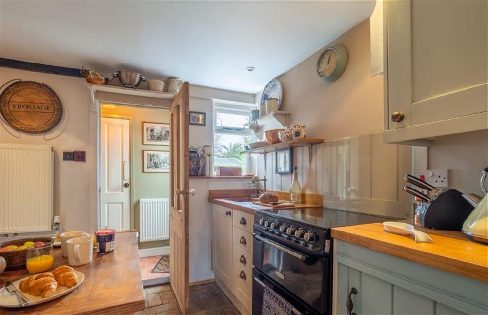 Modest yet well-equipped kitchen at 2 Fox Cottages, Darsham