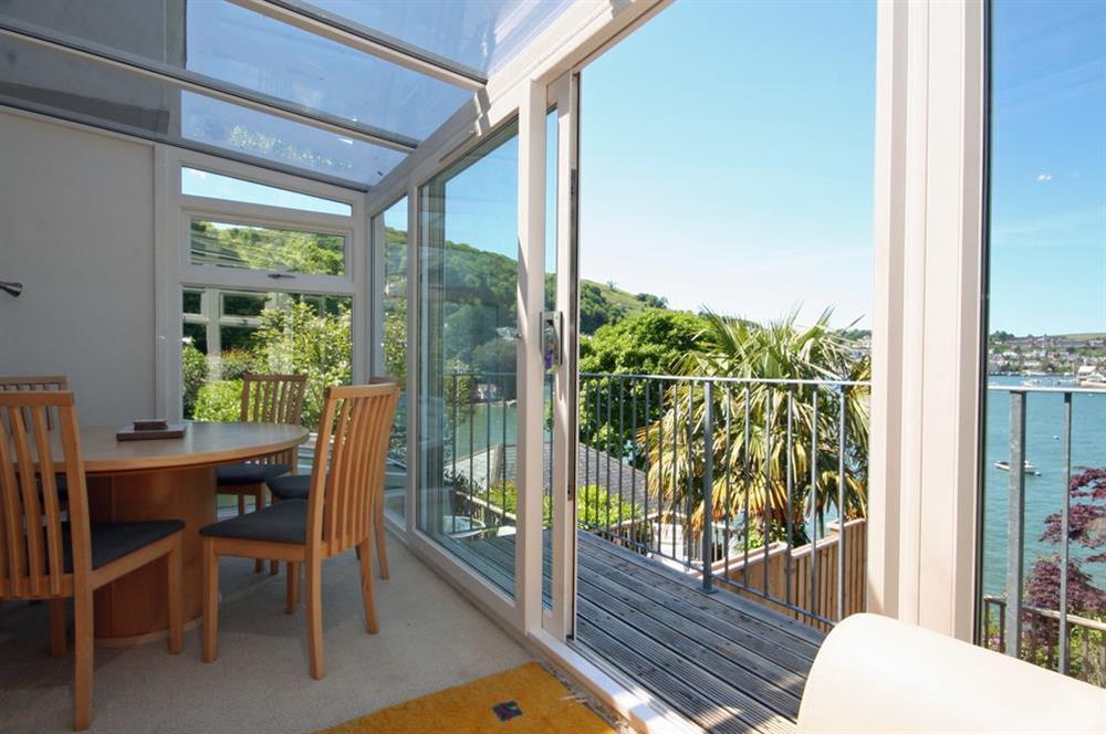 Conservatory/Dining area with lovely views at 2 Galions Quay in , Dartmouth