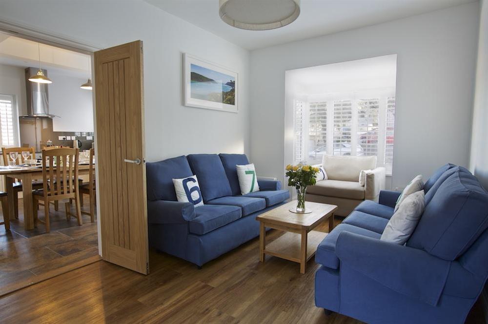 Spacious and comfortable sitting room at 2 Gould Road in , Salcombe