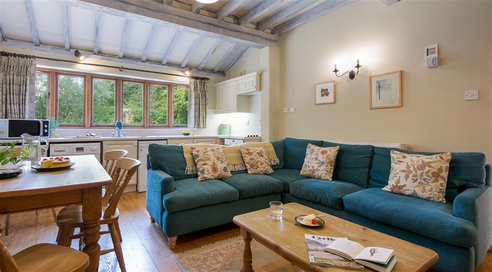 The living area at 2 Horsey Barns in Horsey, Norfolk