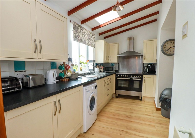 This is the kitchen at 2 Llainwen, Pencarnisiog near Rhosneigr
