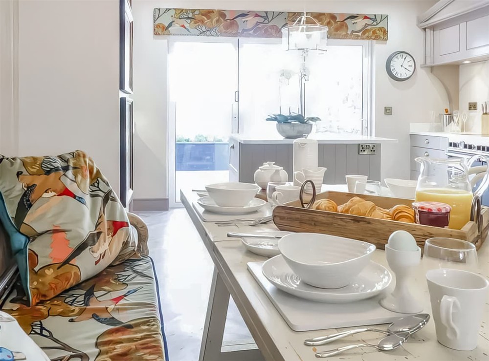 Open plan living space at 2 Llewelyn Street in Conwy, Gwynedd