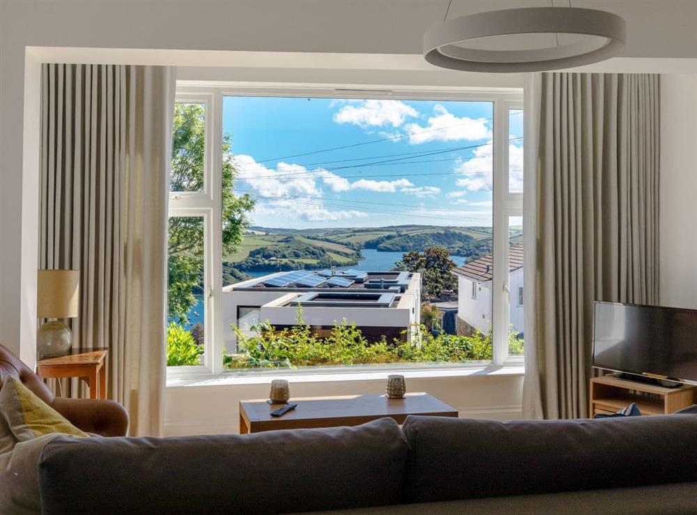 Living room with stunning far reaching views at 2 Lyndhurst in Salcombe, Devon