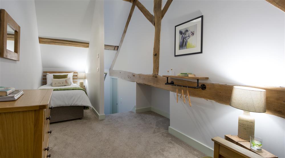 The single bedroom at 2 Morville Barn in Morville, Shropshire