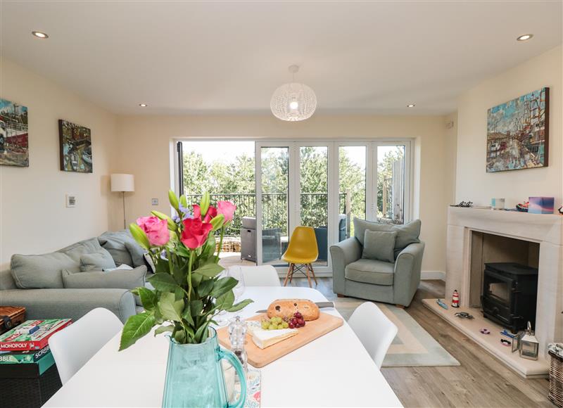 Relax in the living area at 2 Orchard Drive, Salcombe