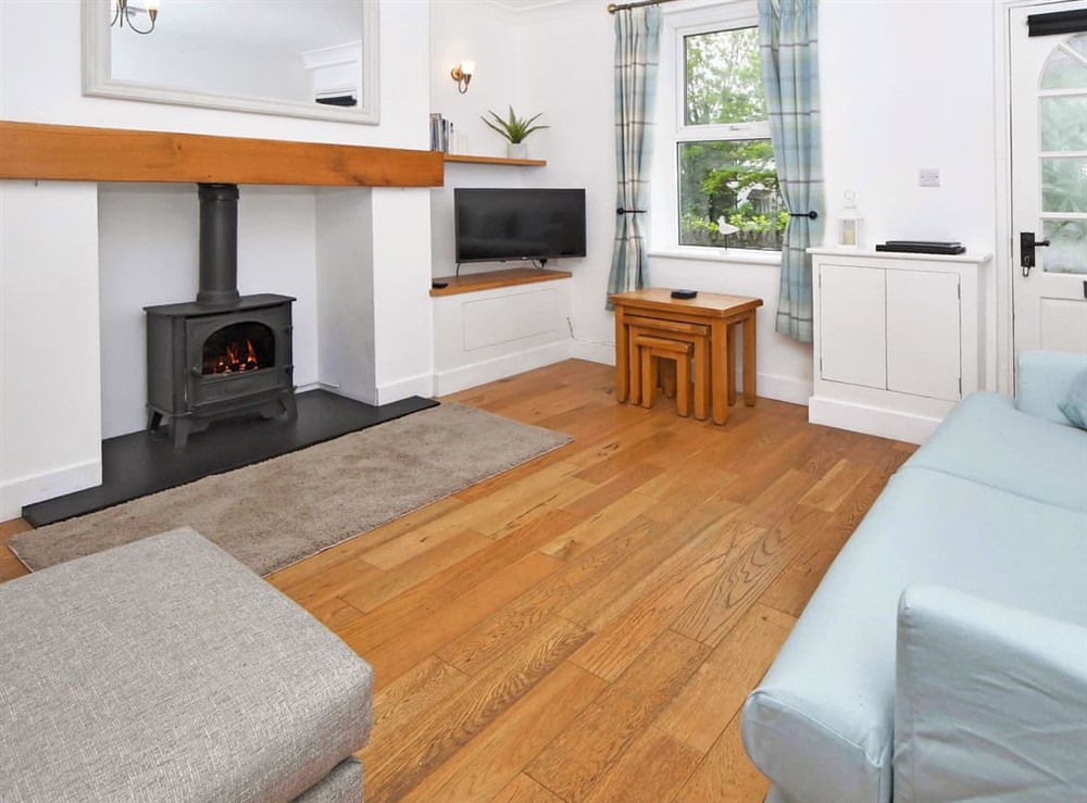 Living room at 2 Railway View in Conwy Town, Gwynedd