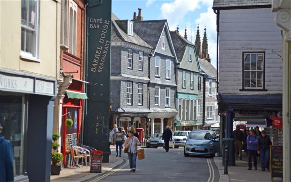 Totnes -a bohemian hub with good rail access to and a host of independent shops and eateries