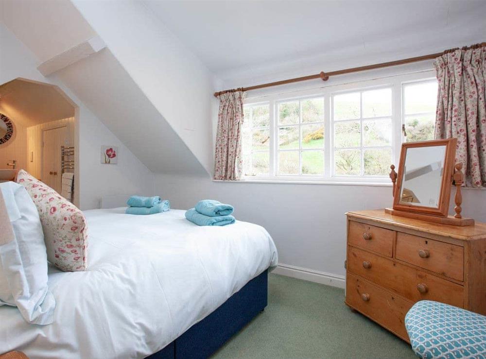 Master bedroom at 2 Salle Cottage in Bow Creek, Nr Totnes, South Devon., Great Britain