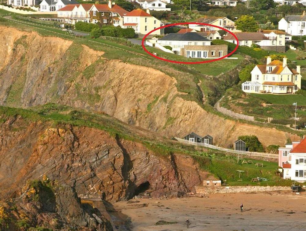 2 Sea Gardens (property circled) is the lower apartment and has stunning views at 2 Sea Gardens in Hope Cove, Nr Kingsbridge