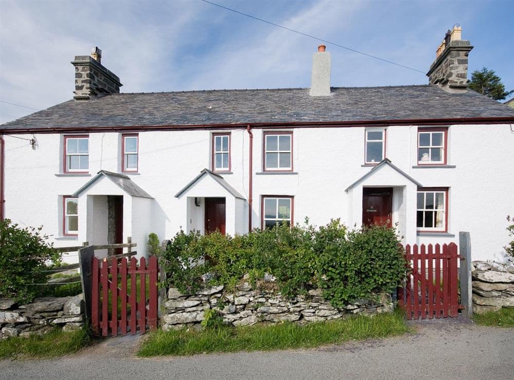 One of a row of three traditional Welsh cottages
