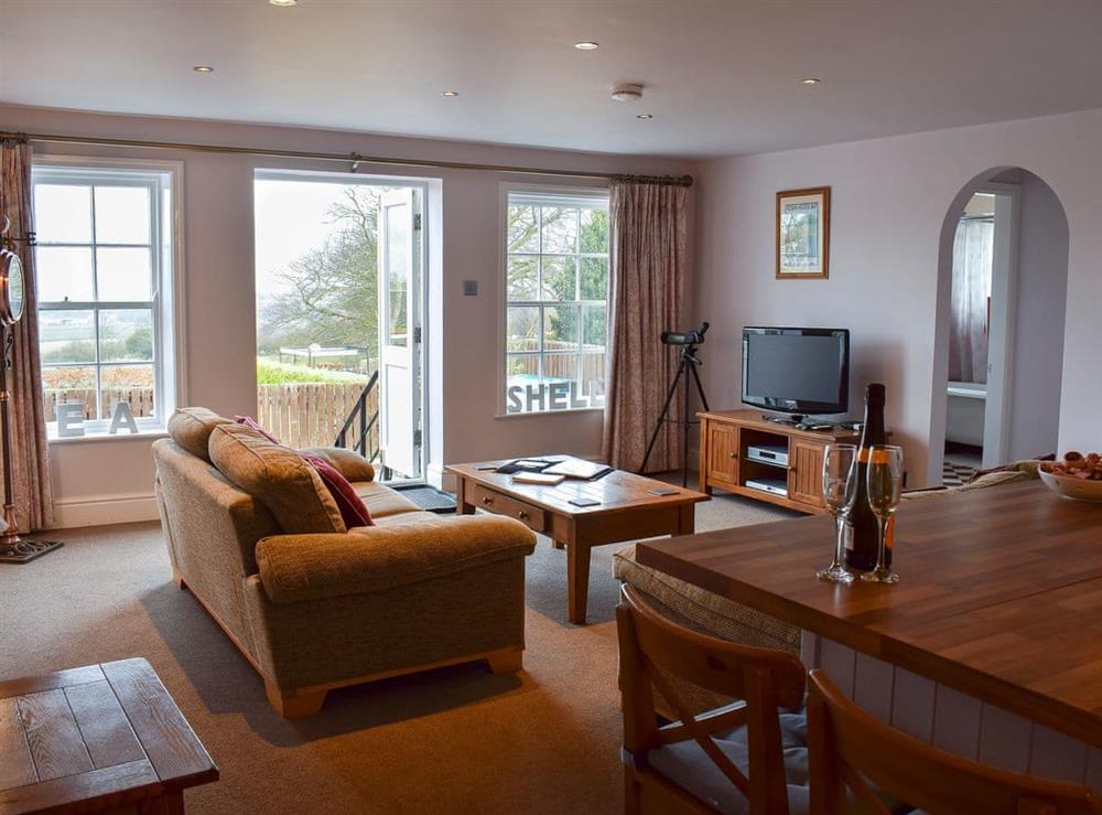 Stylish but comfy living area at 2 Sneaton Hall in Sneaton, near Whitby, North Yorkshire