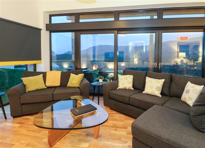 The living area at 2 Strathtay Lodges, Aberfeldy