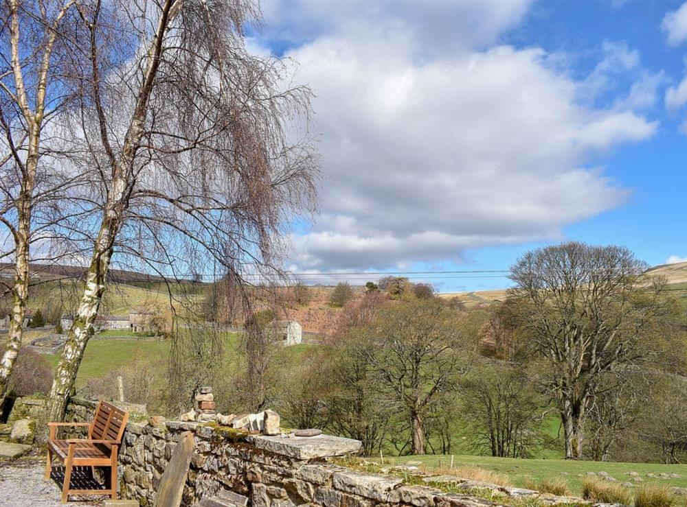 Amazing views over the river and dale at 2 Swallowholm Cottages in Arkengarthdale, near Reeth, North Yorkshire
