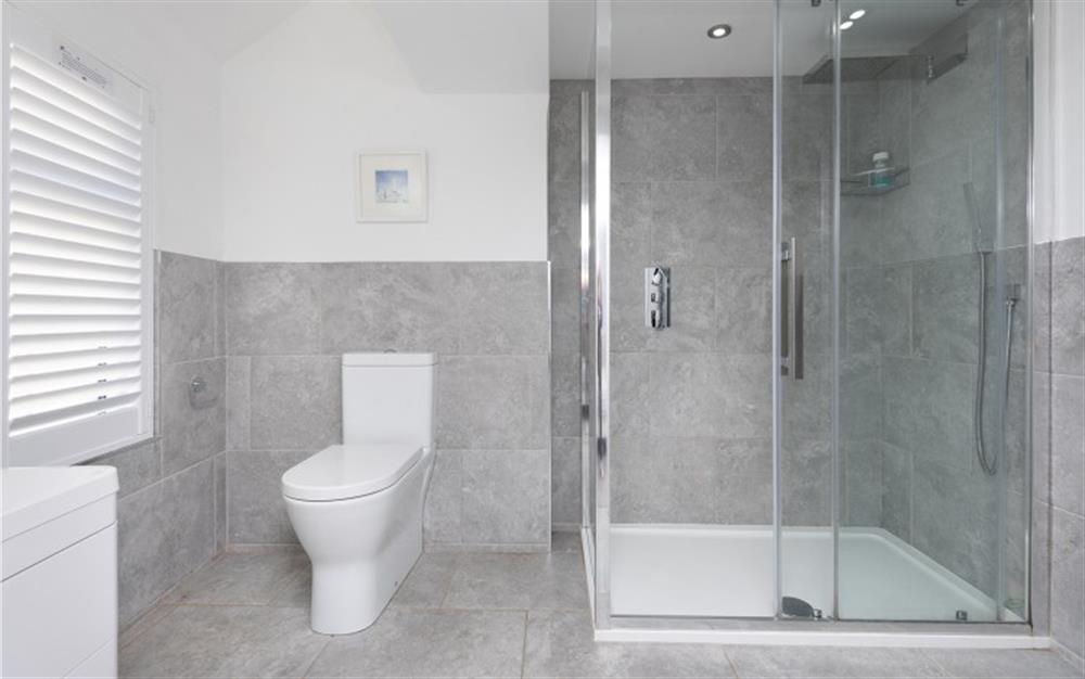 En-suite with large walk in shower at 2 The Beach in Lyme Regis