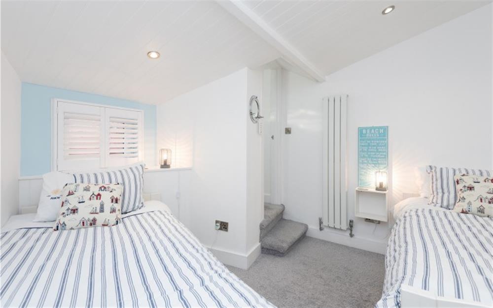 Twin room with modern cabin beds at 2 The Beach in Lyme Regis