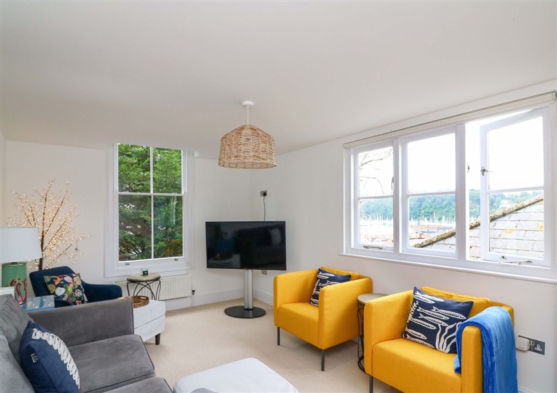 The living room at 2 The Old School House, Dartmouth