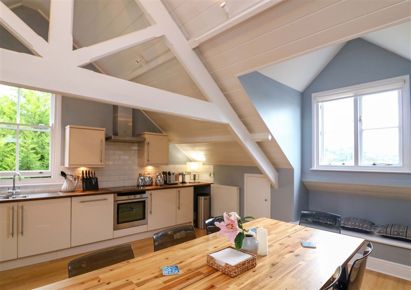 This is the kitchen at 2 The Old School House, Dartmouth