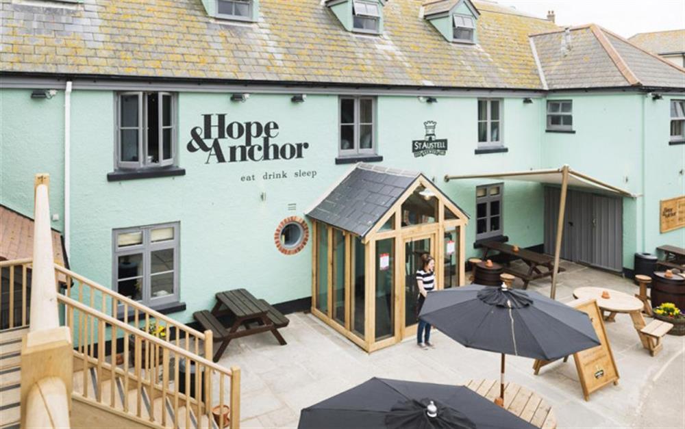 The popular family friendly Hope and Anchor pub in Hope Cove at 2 The Square in Hope Cove
