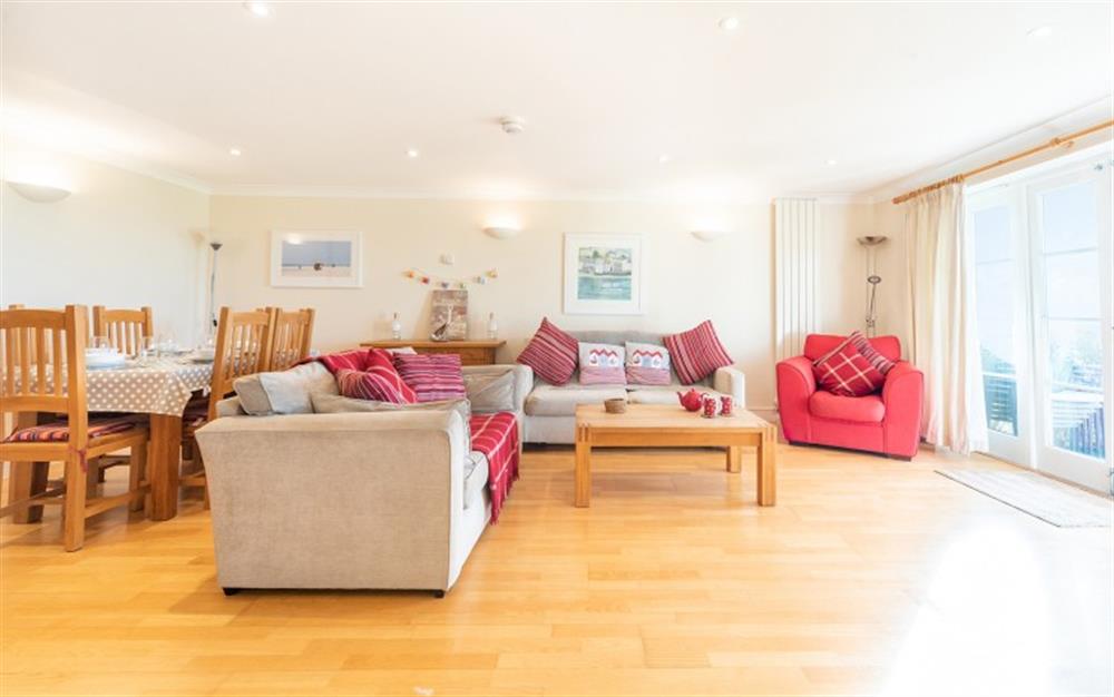 The super open plan living area  at 2 Thurlestone Beach Apartments in Thurlestone