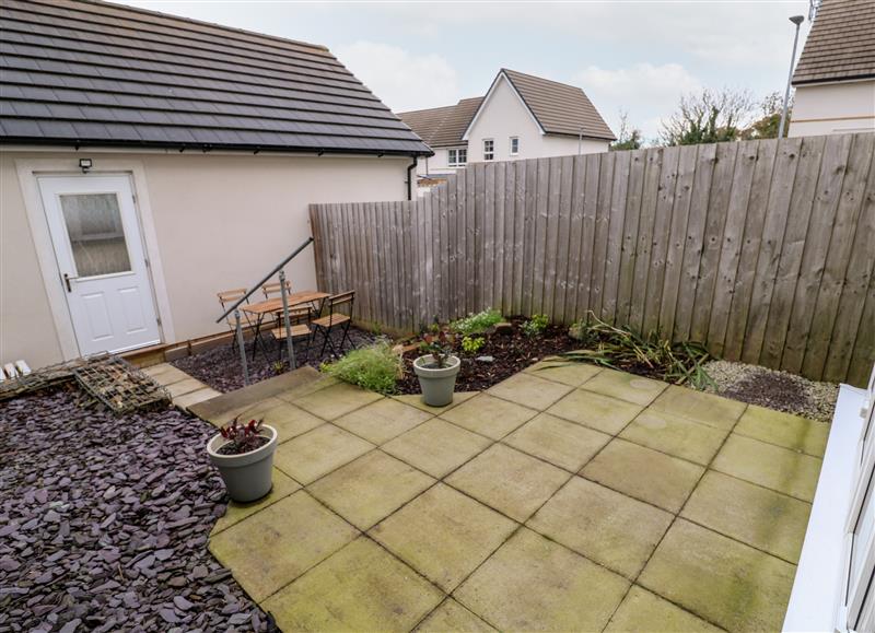 This is the garden at 20 Bishops Way, Falmouth