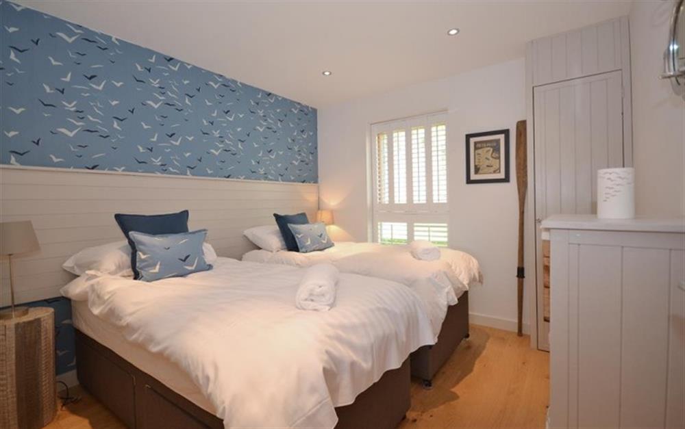 The ground floor twin bedroom (can form double) at 21 Talland in Talland Bay