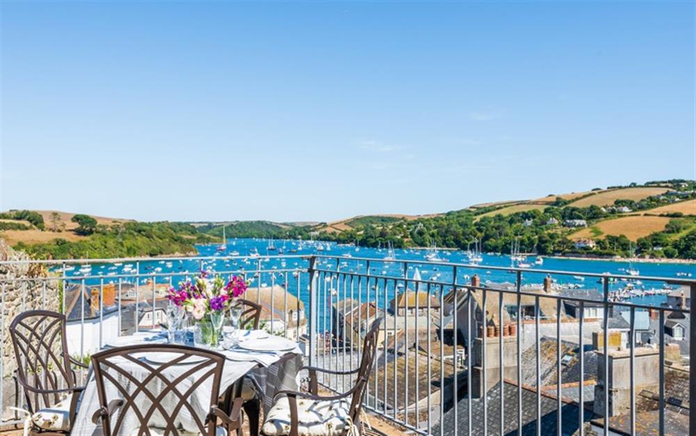 Spectacular views from roof terrace at 22 Courtenay Street in Salcombe