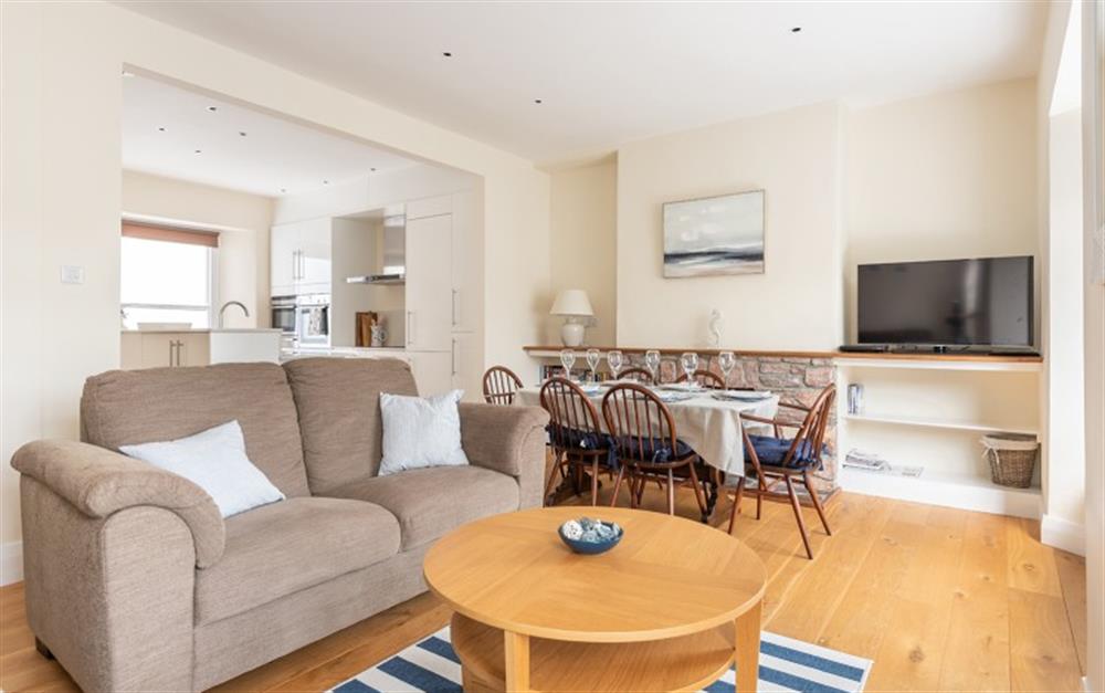 The living area at 22 Courtenay Street in Salcombe