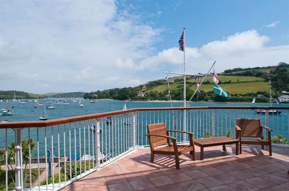 Stunning panoramic views from the balcony (photo 2) at 22 The Salcombe in , Salcombe