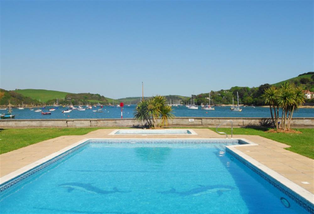The communal swimming pool at 24 The Salcombe, Salcombe