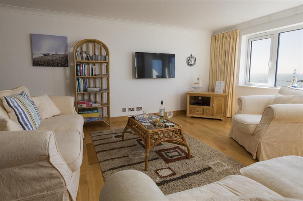 Comfortably furnished open-plan living area at 25 Burgh Island Causeway in , Bigbury-on-Sea