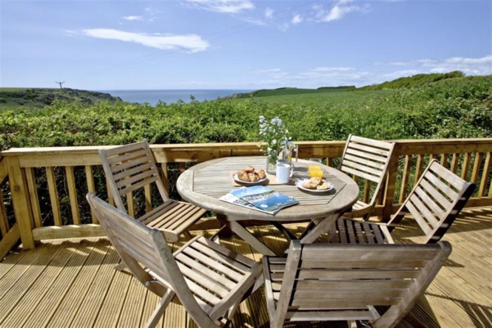Deck with sea views  at 25 Salcombe Retreat in Salcombe