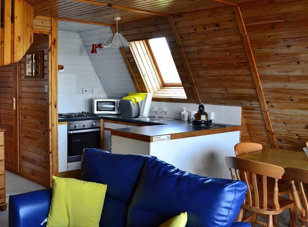 Open plan living space at 26 Pine Lodge in Pwllheli, Gwynedd