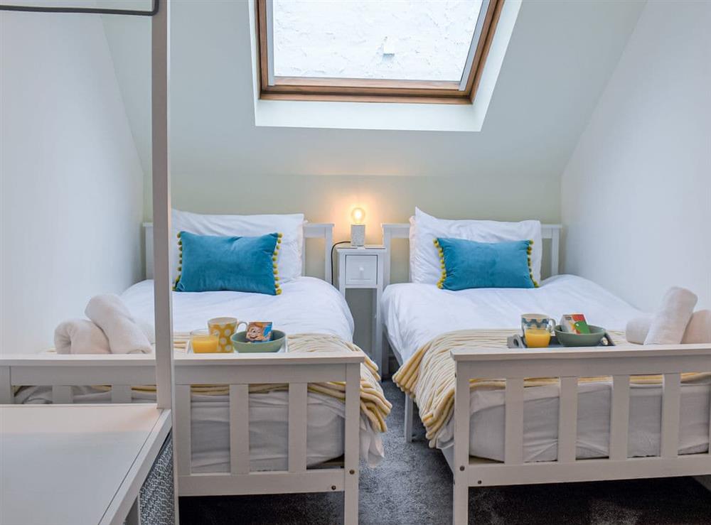 Twin bedroom at 28 Isallt at the Bay in Trearddur Bay, Anglesey, Gwynedd