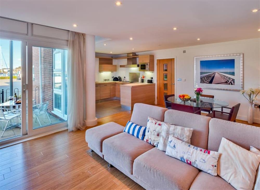 Open plan living space at 28 Marinus Apartments in , Cowes