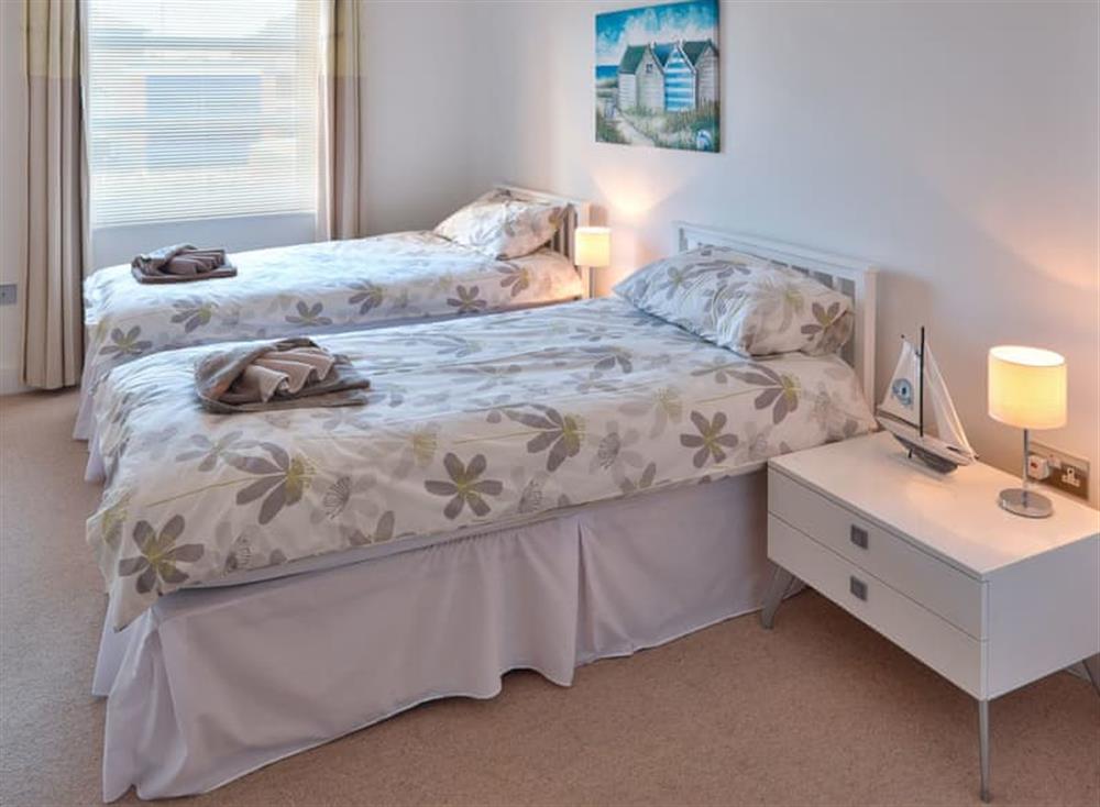 Twin bedroom at 28 Marinus Apartments in , Cowes