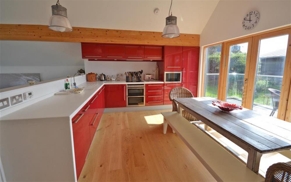 Another view of the spacious kitchen. at 28 Talland Bay in Looe
