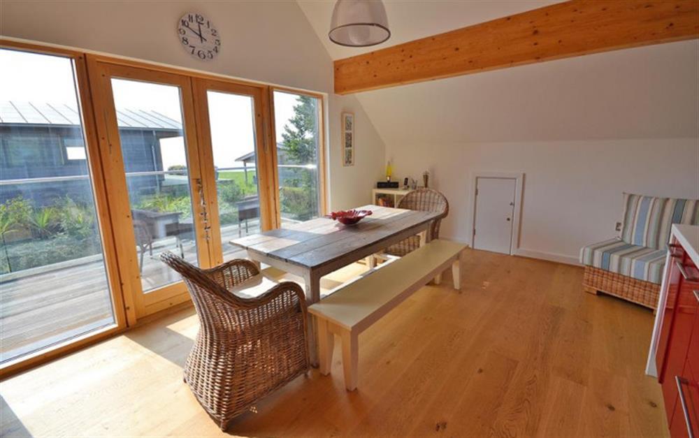 Kitchen dining area  at 28 Talland Bay in Looe