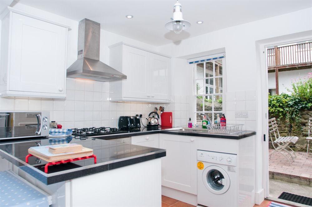 Modern well-equipped kitchen at 29 Island Street in , Salcombe
