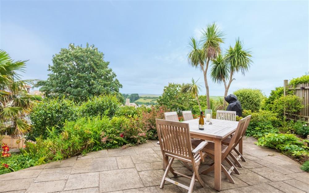 The terrace with lovely views at 3 Albany House in Salcombe