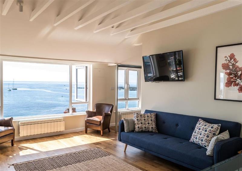 This is the living room at 3 Beach Way House, Lyme Regis