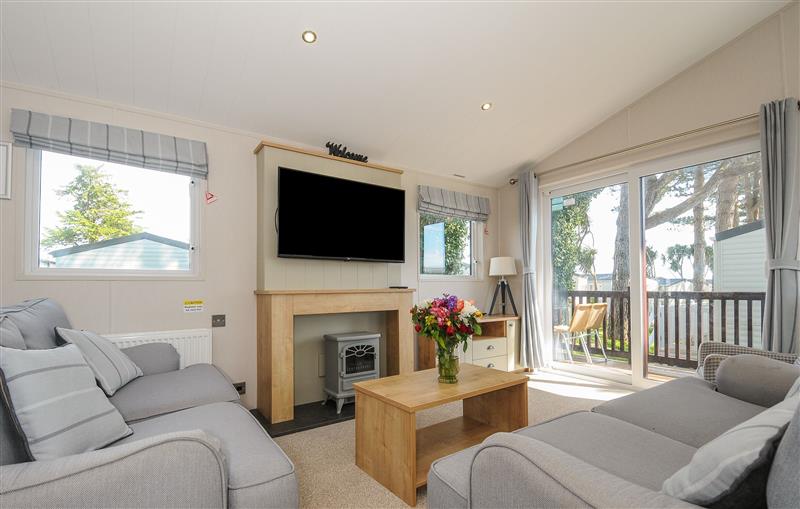 Relax in the living area at 3 bed lodge Plot B011, Brixham