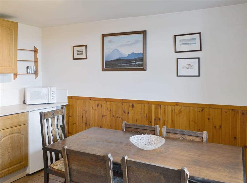 Convenient dining area within kitchen at 3 Breckery in Staffin, Isle of Skye, Great Britain