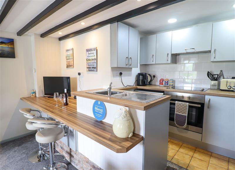 This is the kitchen at 3 Bryn Golau, Penrhyndeudraeth