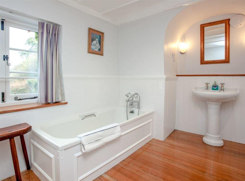 Bathroom at 3 Castle Cottage in Bow Creek, Nr Totnes, South Devon., Great Britain