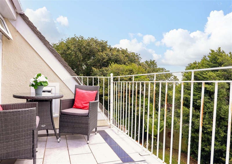 Enjoy a glass of wine on the patio at 3 Chantry Hill, Slapton