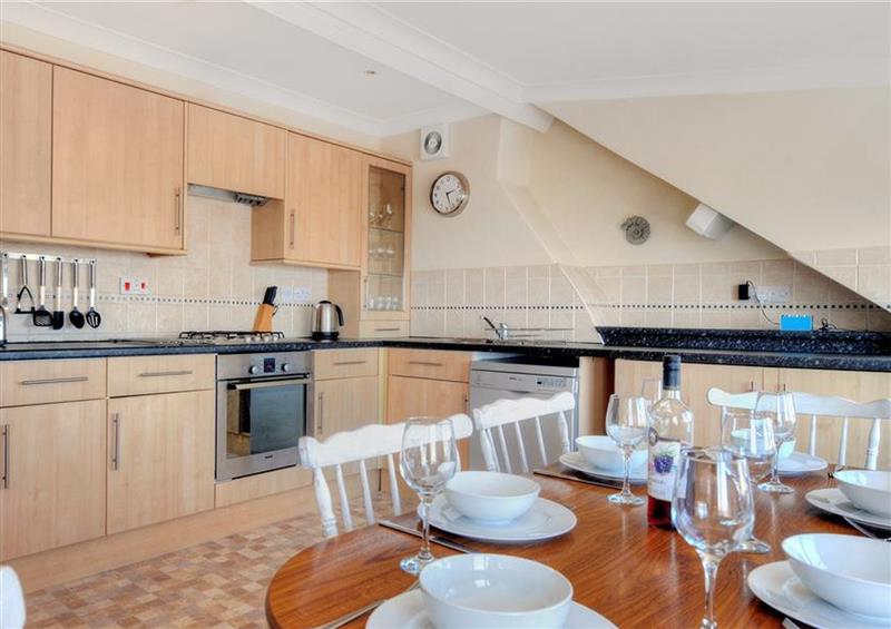 This is the kitchen at 3 Cobb View, Lyme Regis