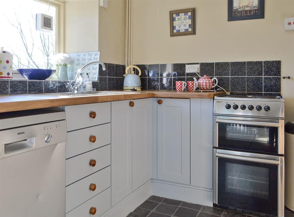 Country-style fitted kitchen at 3 Gill Edge Cottages in Bainbridge, near Hawes, North Yorkshire