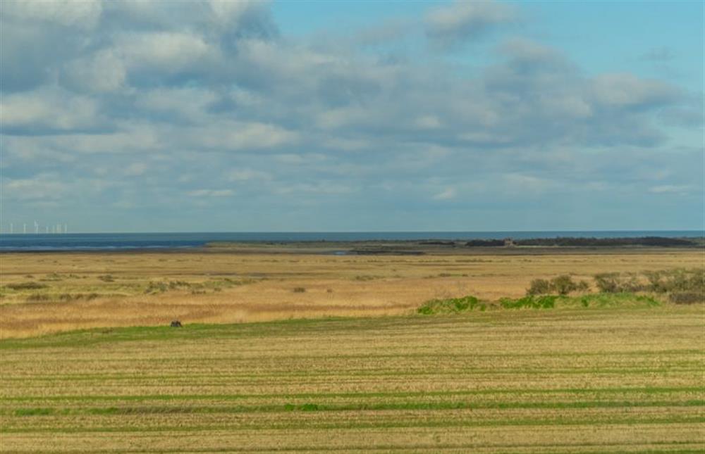 A lovely view with sea in the far distance at 3 Knights  Cottages, Thornham near Hunstanton