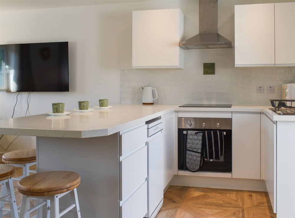 Kitchen at 3 Le Dorney Villa in Par, Cornwall