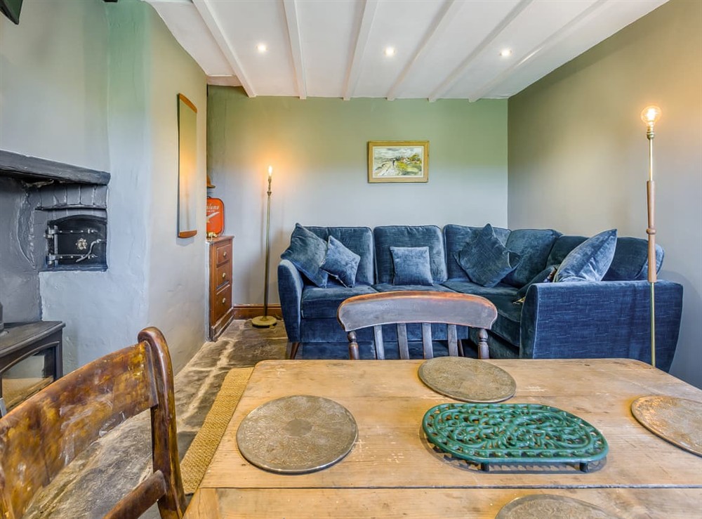 Open plan living space at 3 Legged Duck Cottage in Ystrad Muerig, Dyfed